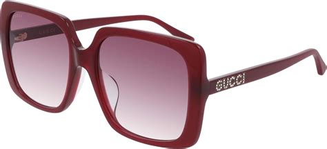 occhiali da sole firmati gucci colore rosso scurox|Occhiali Da Sole Gucci in Rosso .